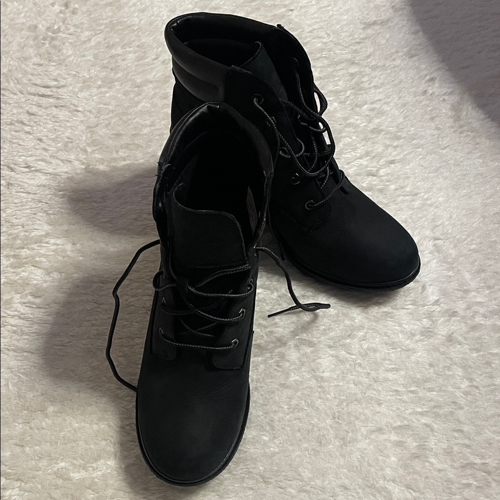 Timberland Women's Black Combat Boots
